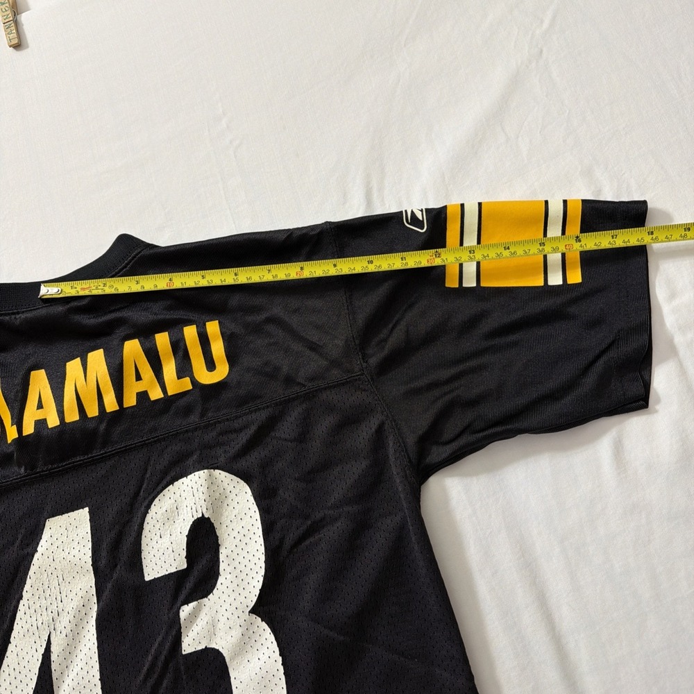 Pittsburgh Steelers #43 Troy Polamalu Jersey Youth Large 14-16 NFL Apparel Footb - Picture 4 of 16
